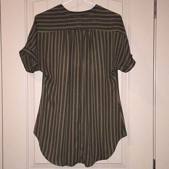 Green and Black Striped Top - Picture 4 of 6